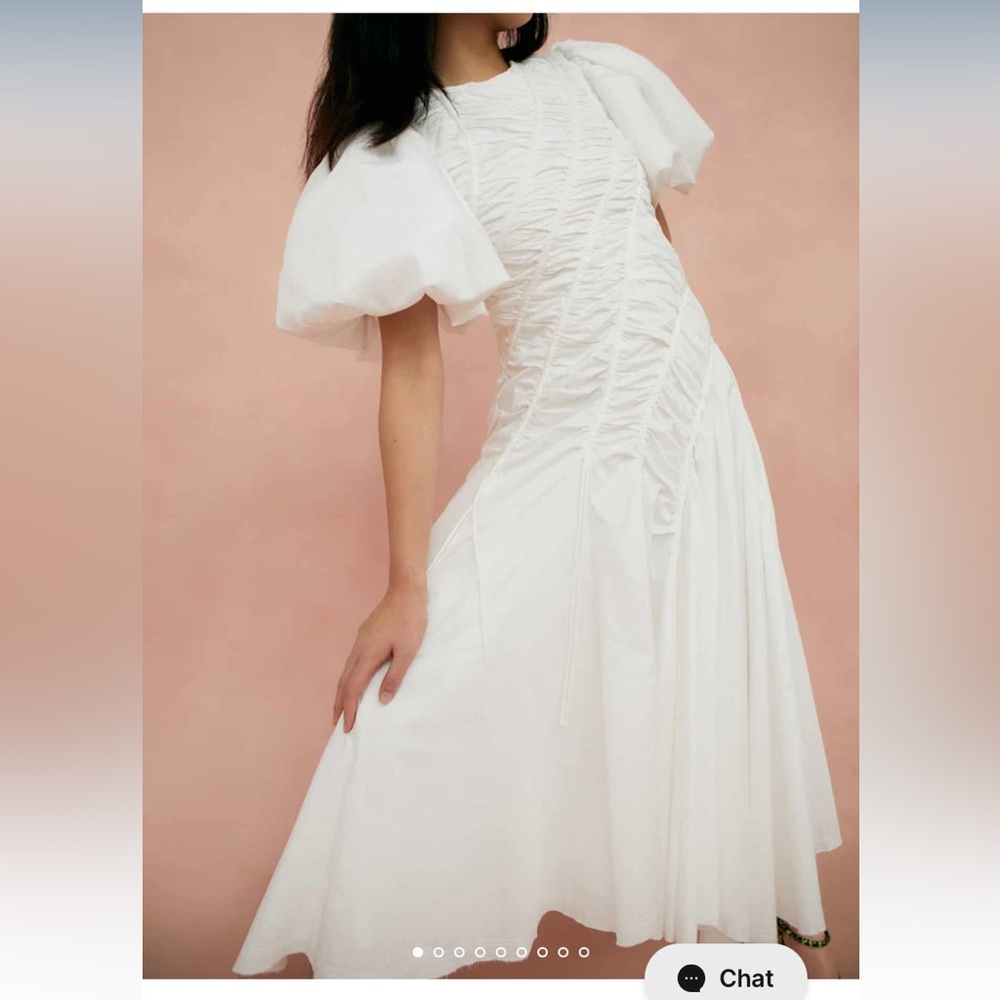 Aje Siren Drawstring Midi Dress
